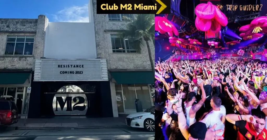 M2 Miami nightclub scene, filled with dancing and music, highlighting hip-hop and R&B culture in Miami.