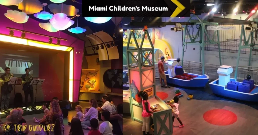 Children playing in a vibrant and interactive exhibit at the Miami Children's Museum, an educational and fun indoor activity for families