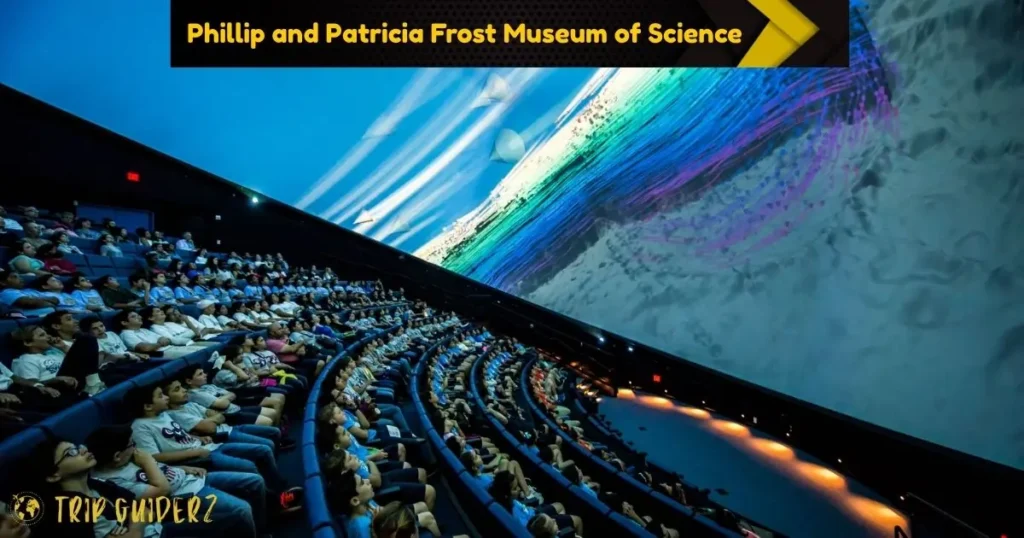 The iconic aquarium globe at the Phillip and Patricia Frost Museum of Science, a leading indoor educational attraction in Miami