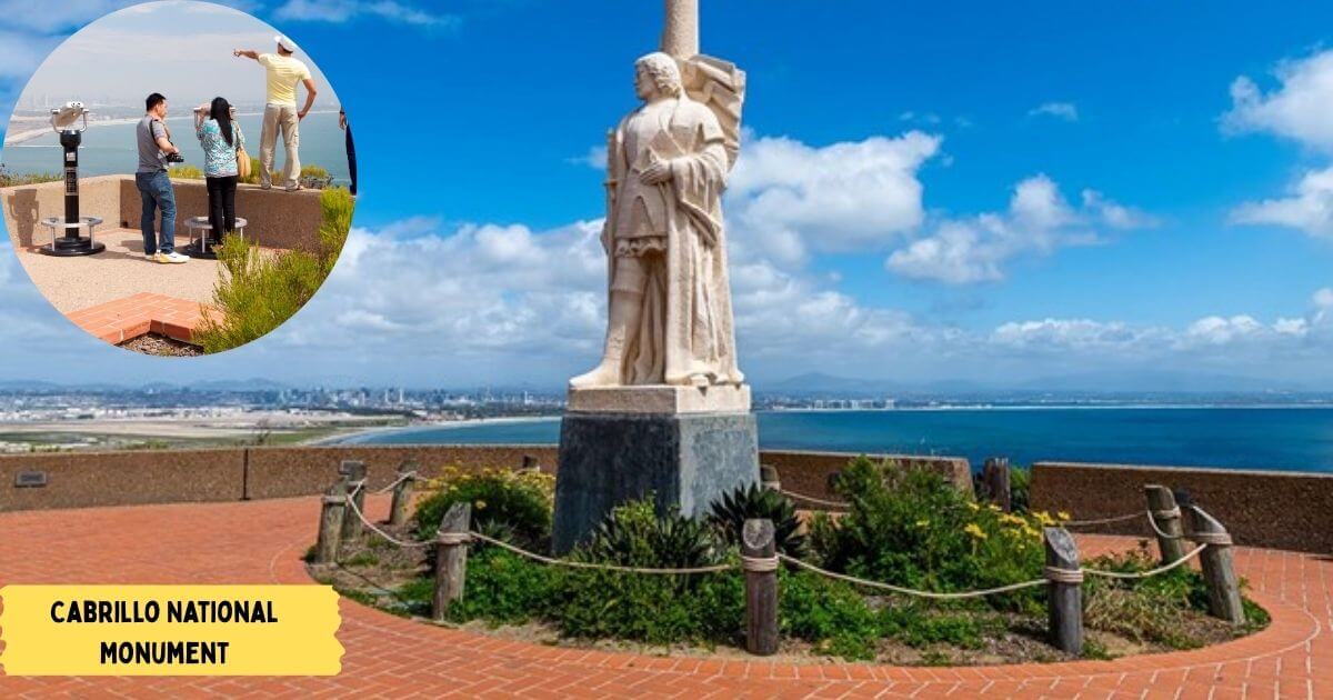 The scenic viewpoint at Cabrillo National Monument, a historic landmark in San Diego with stunning views of the bay and city.