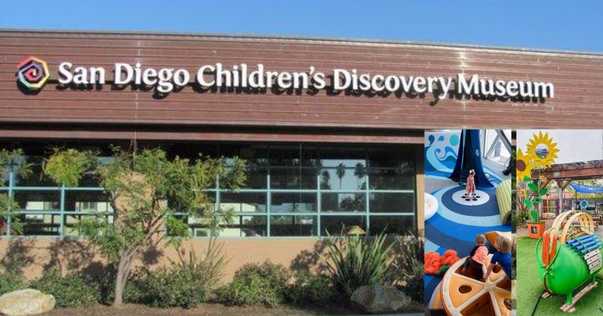 Children playing and learning at an interactive exhibit inside the San Diego Children’s Discovery Museum, a great place for kids to explore.