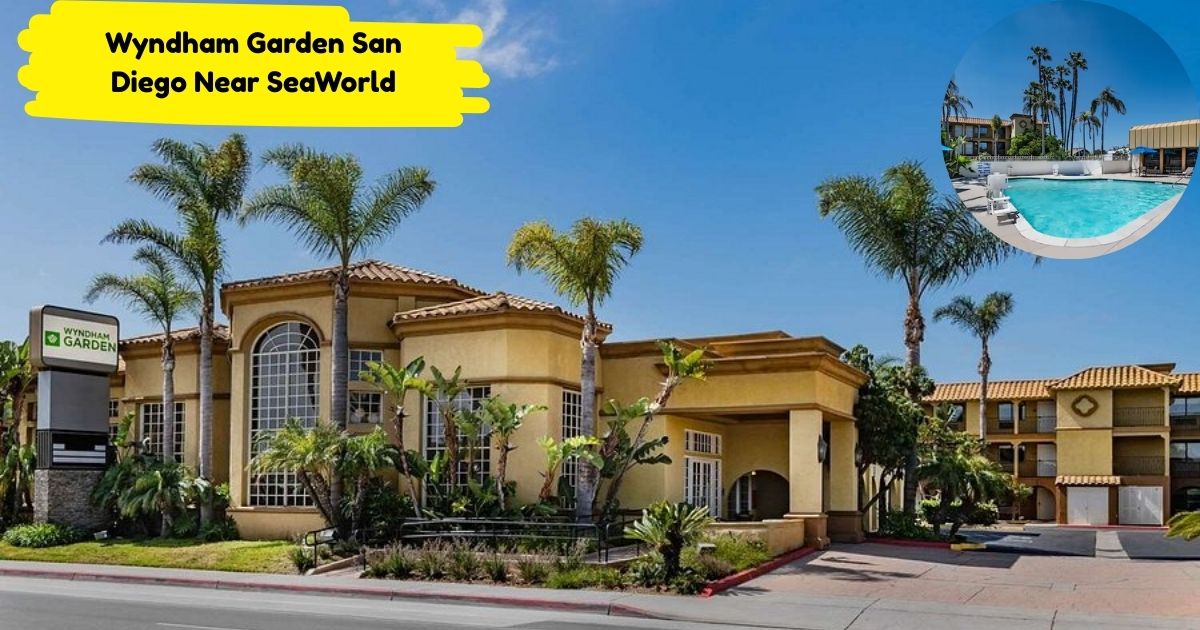 Wyndham Garden hotel in San Diego, a convenient stay near the entrance to SeaWorld.