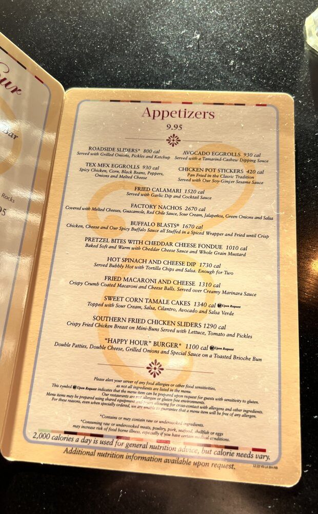 cheesecake factory Appetizer