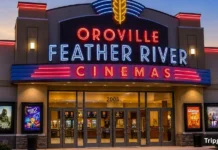 Is Oroville Feather River Cinemas Worth Visiting? Here’s What to Know Exterior view of Oroville Feather River Cinemas, showcasing the marquee and entrance with a clear blue sky above.
