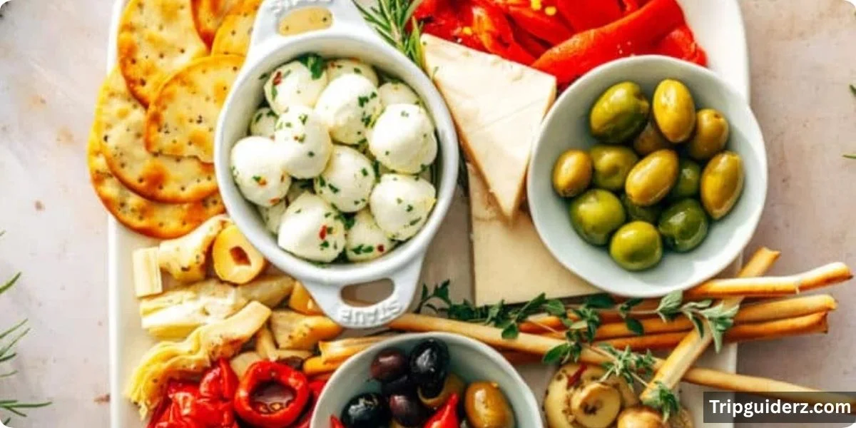 The appetizer list is built around shareable comfort food