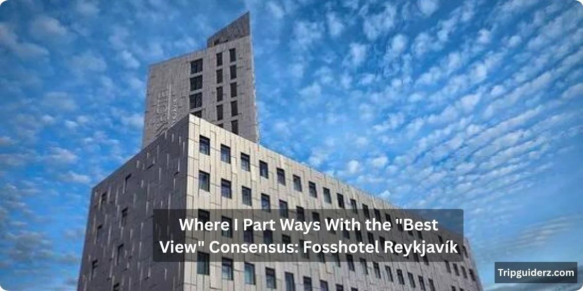 A lot of guides will tell you Fosshotel Reykjavík has the best views in the city, and technically, they're right on the facts