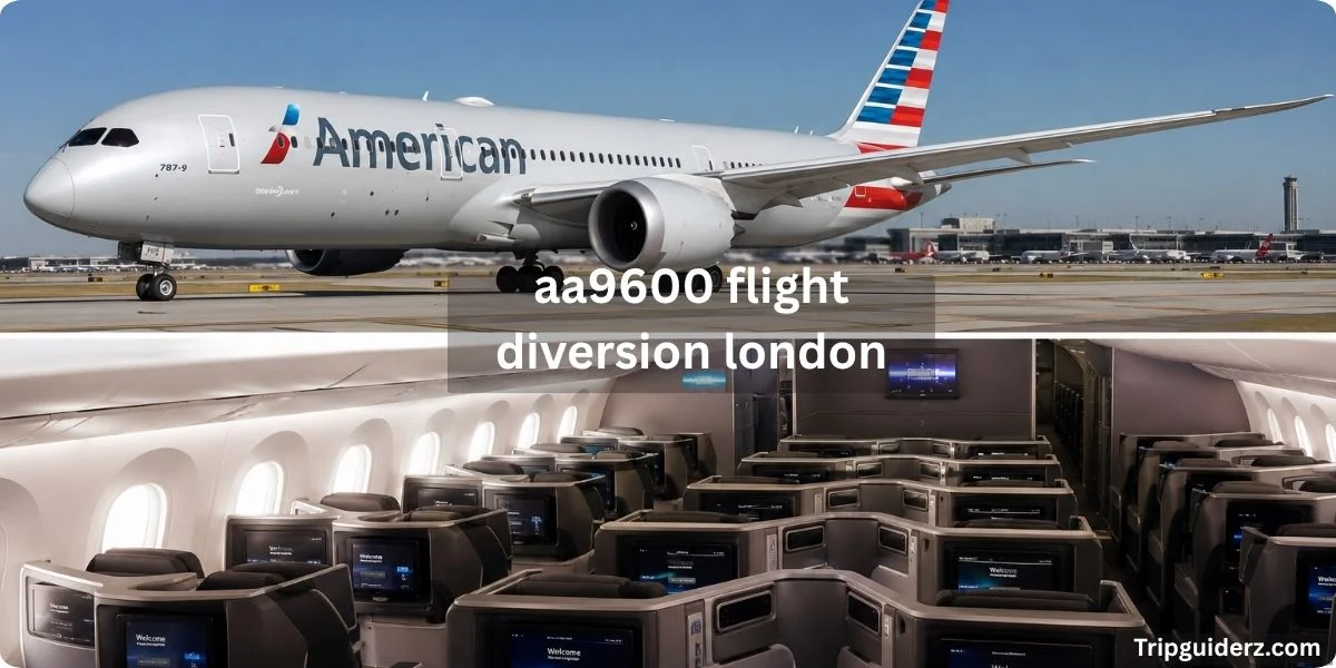 AA9600 flight diversion london positioned on an airport tarmac, illustrating the contrast in their structures and enginery.