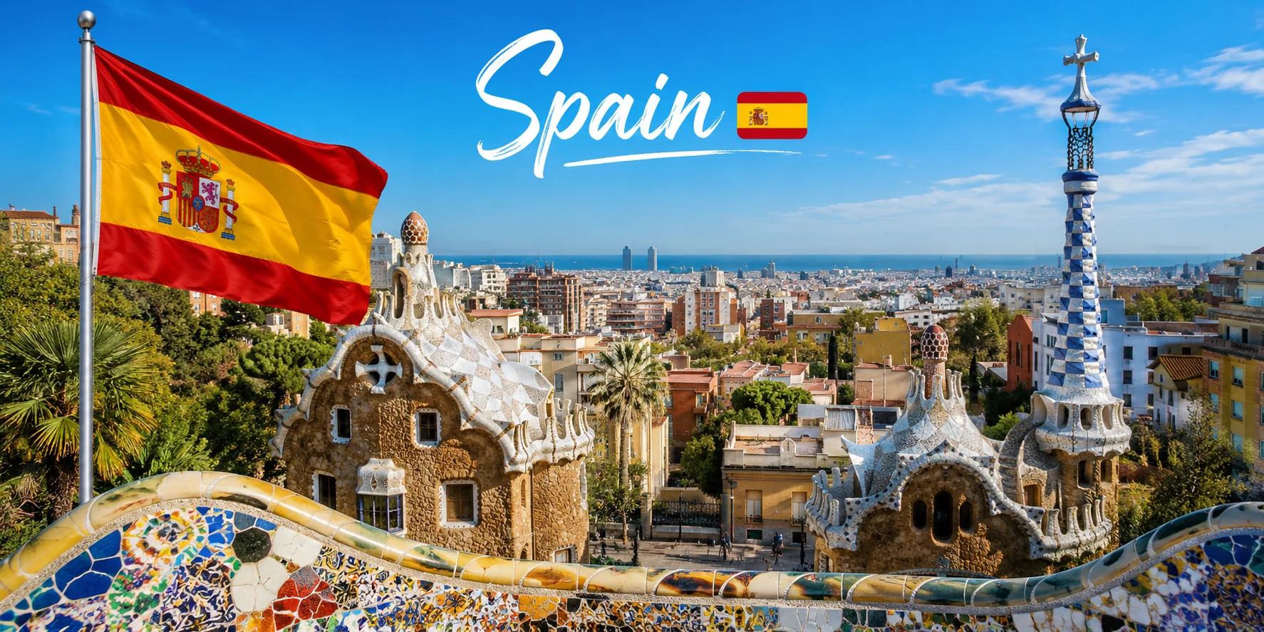 A scenic view of a Spanish landmark, showcasing its architectural beauty and attracting numerous tourists.