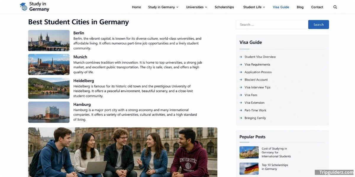 best German cities for international students