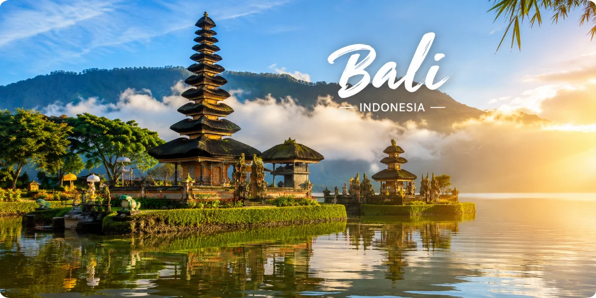 Scenic view of Bali, Indonesia, showcasing lush landscapes and vibrant culture for a travel guide.