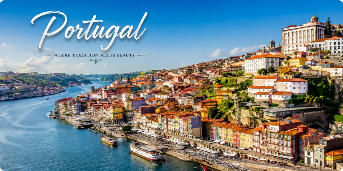 A scenic view of Portugal's coastline, showcasing cliffs and the ocean, ideal for a travel guide cover.