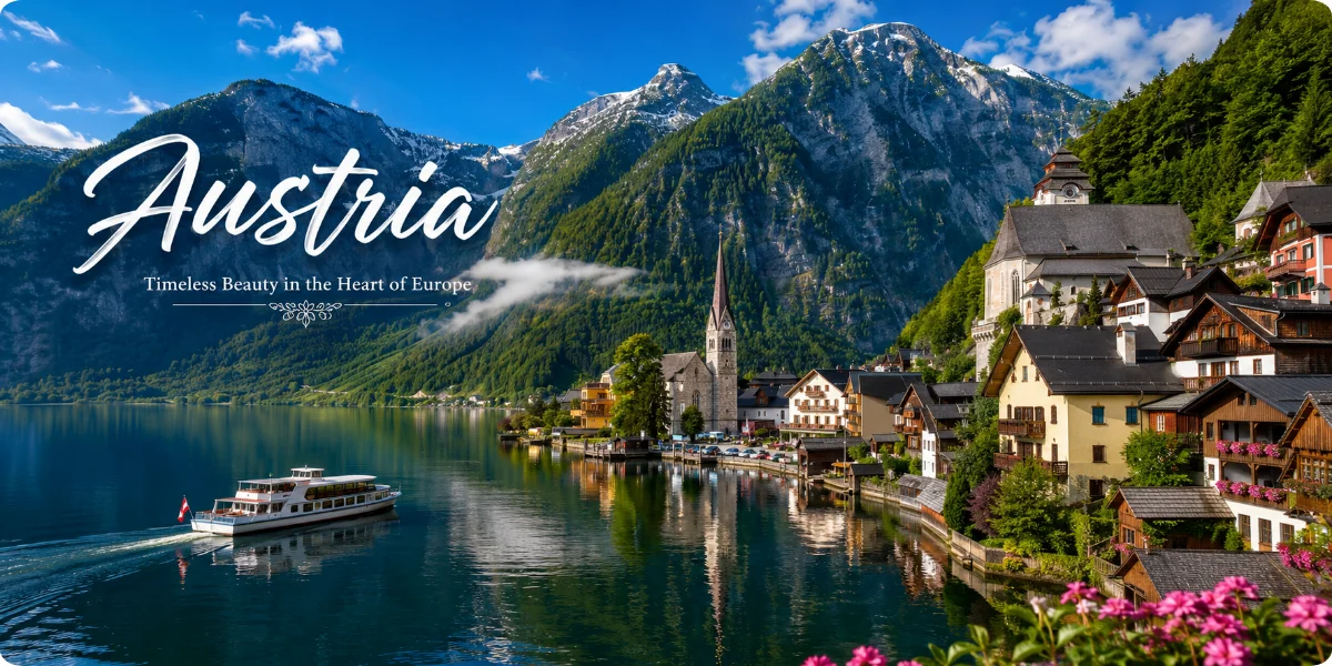 A picturesque landscape of Austria, showcasing iconic alpine scenery for travel enthusiasts.