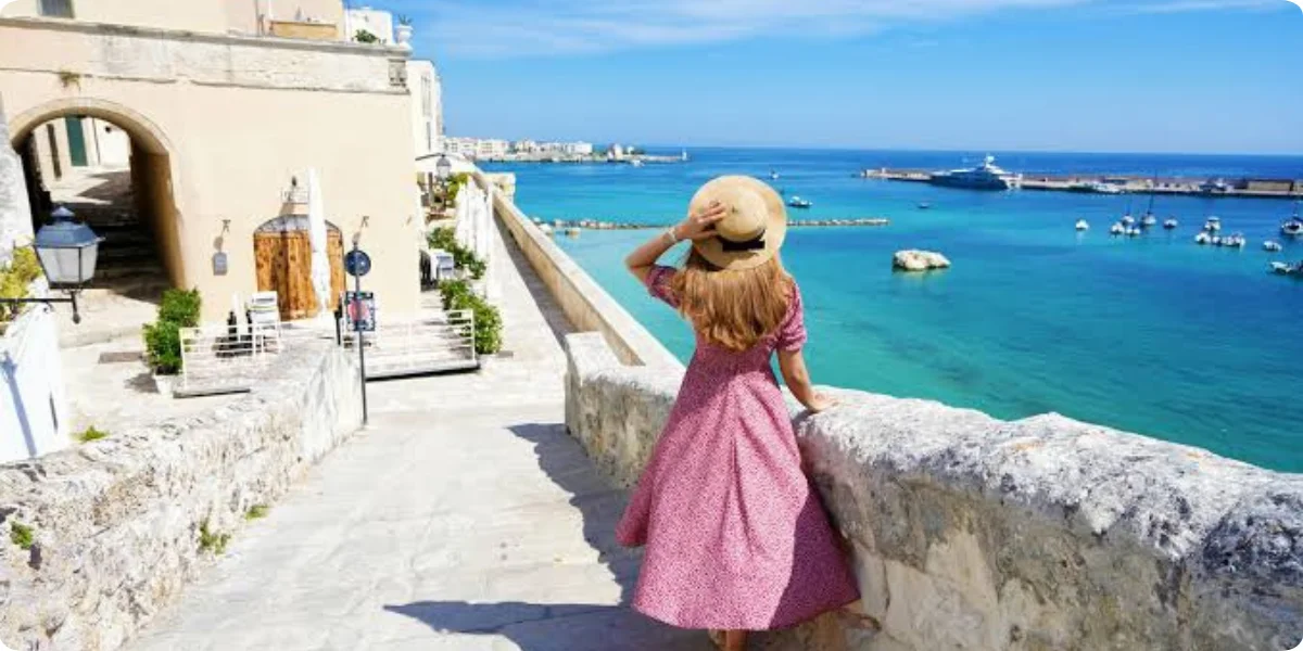 Set on the Adriatic in southeastern Puglia, Otranto marks Italy's easternmost point, close enough to Albania that on a clear day the coastline across the sea is visible.