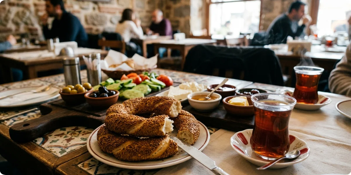 Traditional Turkish breakfast in Istanbul
