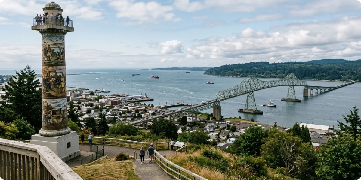 Astoria Column overlooking the Columbia River