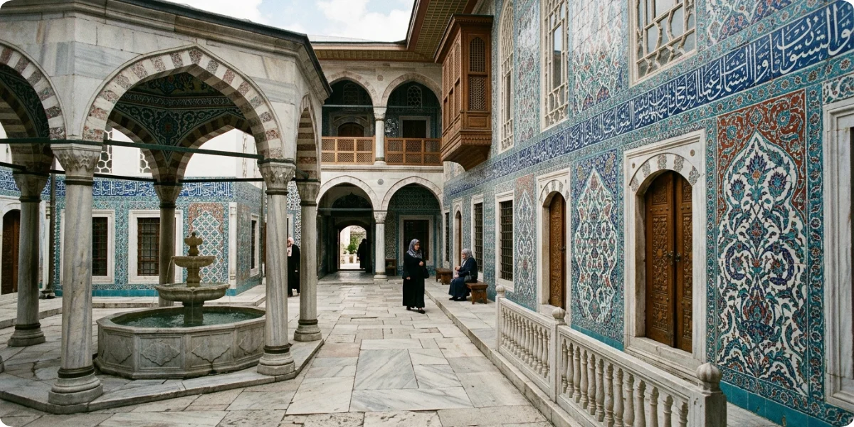 Courtyard at Topkapı Palace in Istanbul