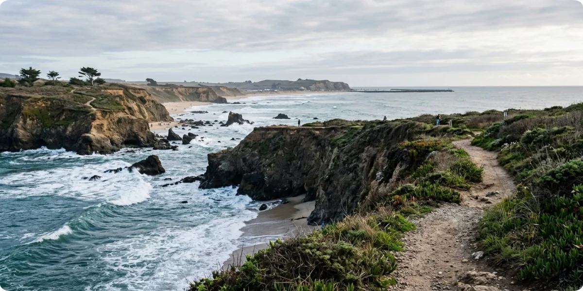 Coastline near Half Moon Bay on the way to Monterey