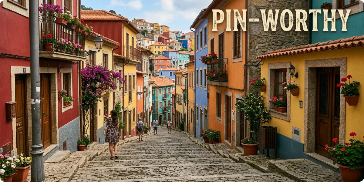 Colorful houses on a cobbled street in Balat, Istanbul