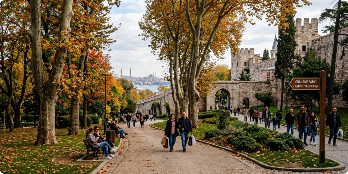 Gülhane Park was once the outer garden of Topkapı Palace, and today it is a shady, free green space on the historic peninsula.