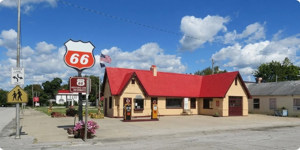 Historic Route 66 roadside stop in Galena, Kansas