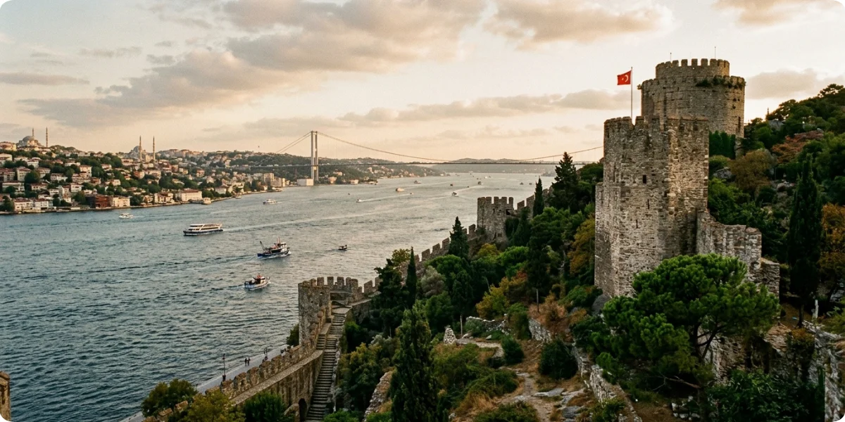 Rumeli Fortress towers above the Bosphorus