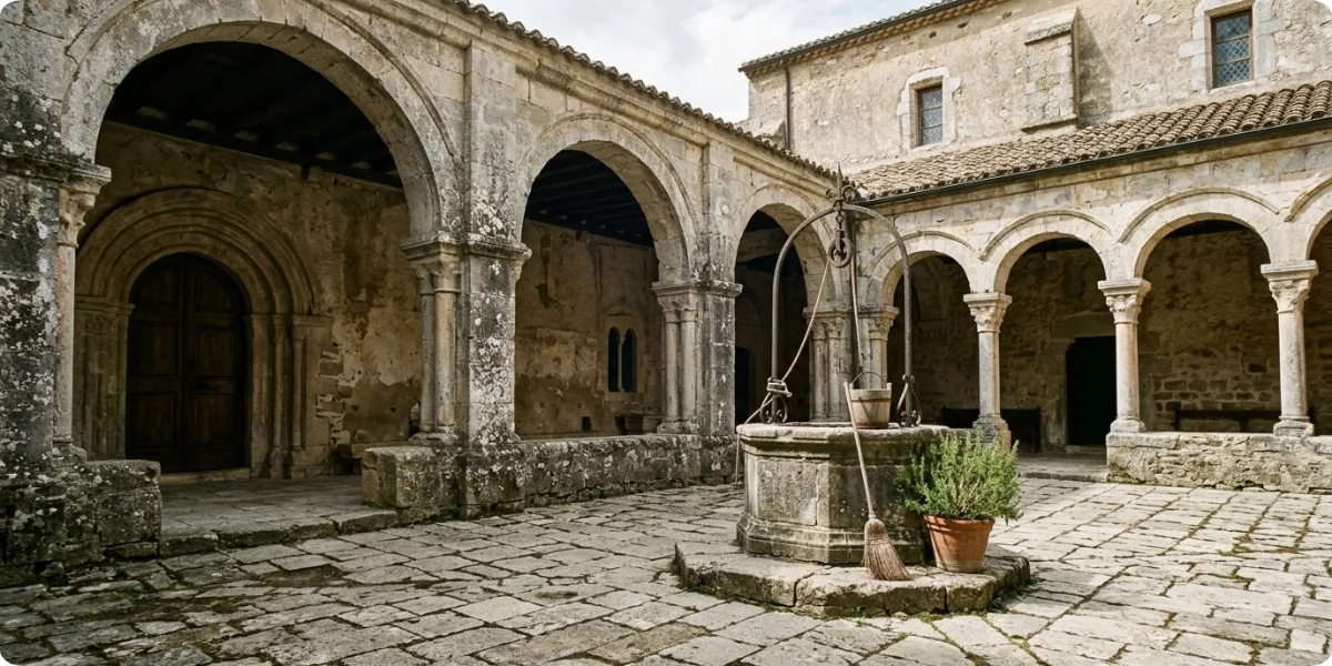 Courtyard of Büyük Valide Han, an Ottoman caravanserai in Istanbul