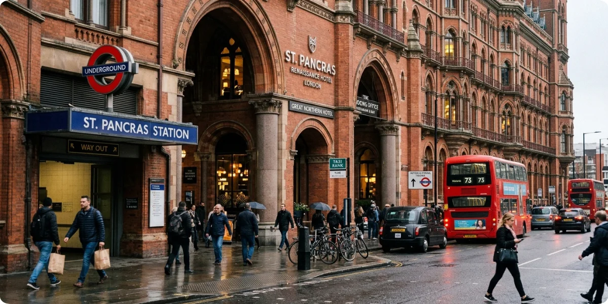 London hotel street near an Underground station for easy sightseeing access