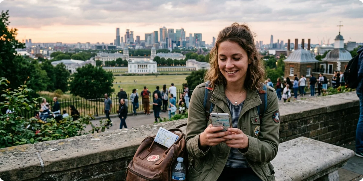 Prepared traveler enjoying London after avoiding common travel mistakes