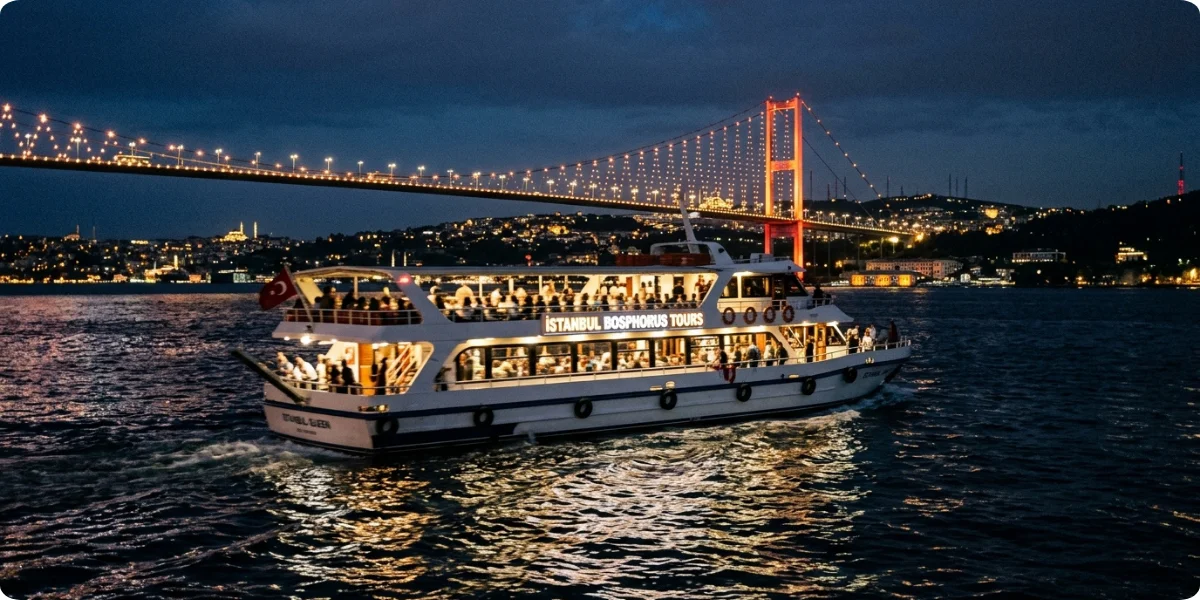 An Istanbul Bosphorus night cruise is the easiest way to see the whole skyline in one sitting. It suits first-timers, couples, and anyone who wants a relaxed evening without much walking.
