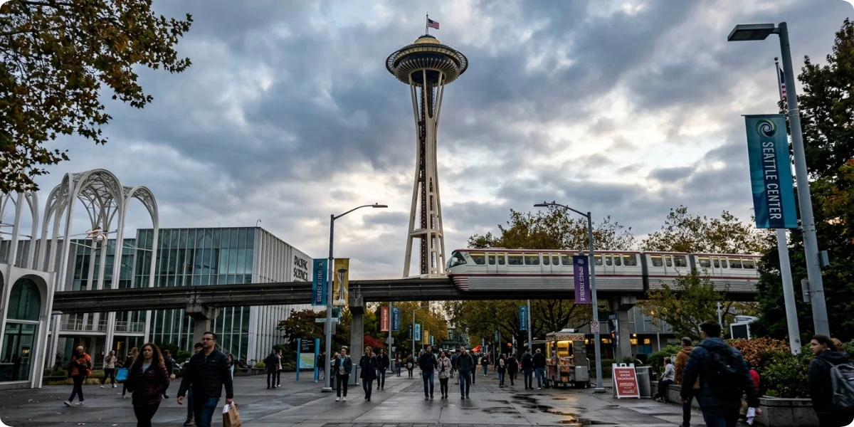 Space Needle observation deck at Seattle Center