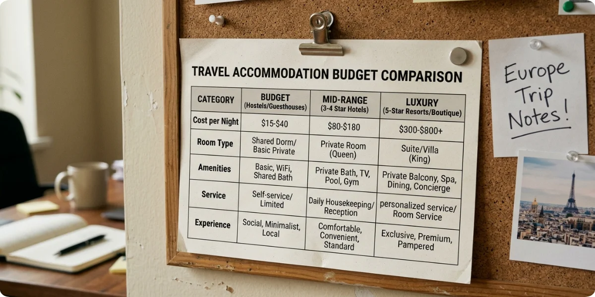 London daily budget by travel style