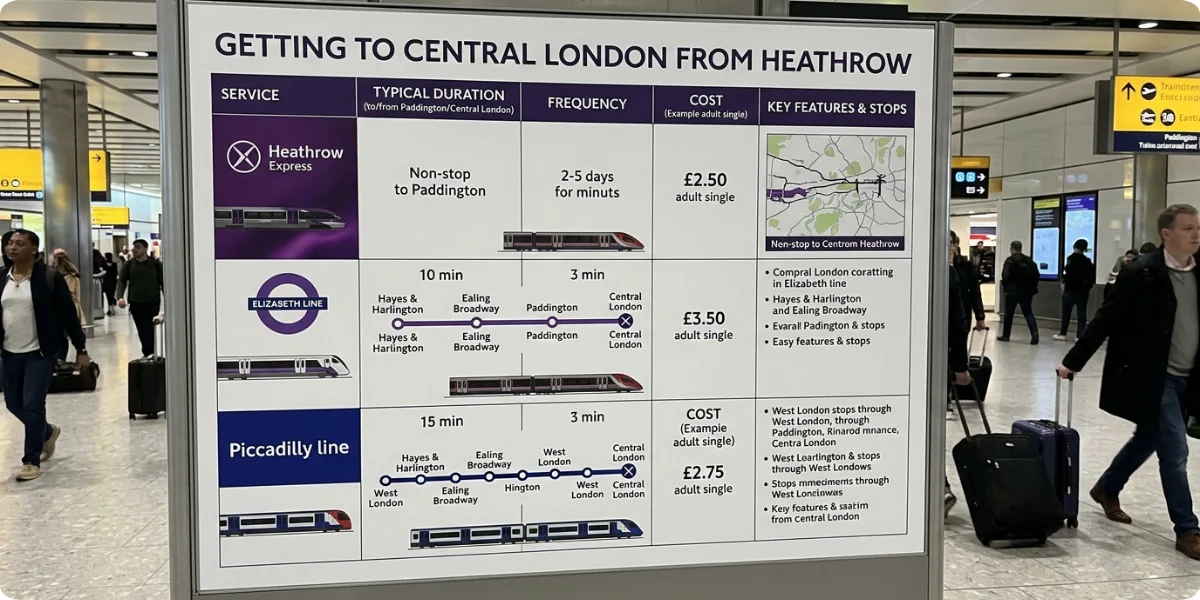 Heathrow to central London transfer options