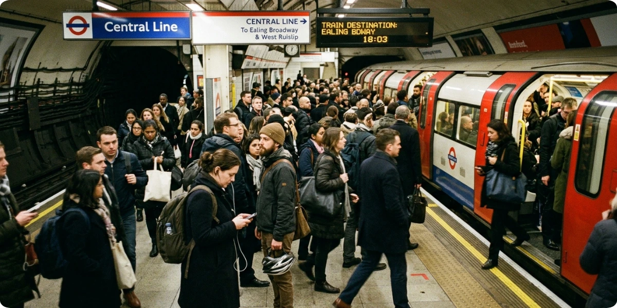 Busy London street where tourists should watch their belongings