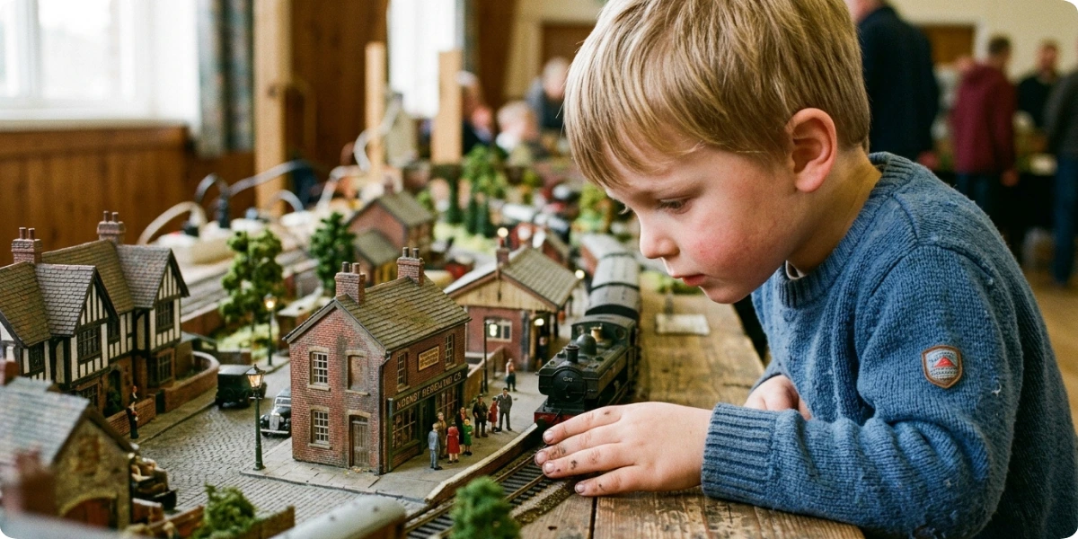Child looking at scale models at Miniatürk Istanbul