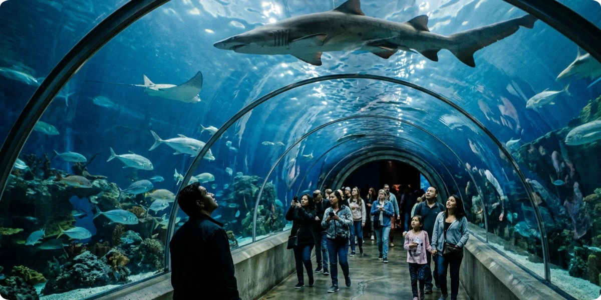 Walk-through tunnel at Istanbul Aquarium