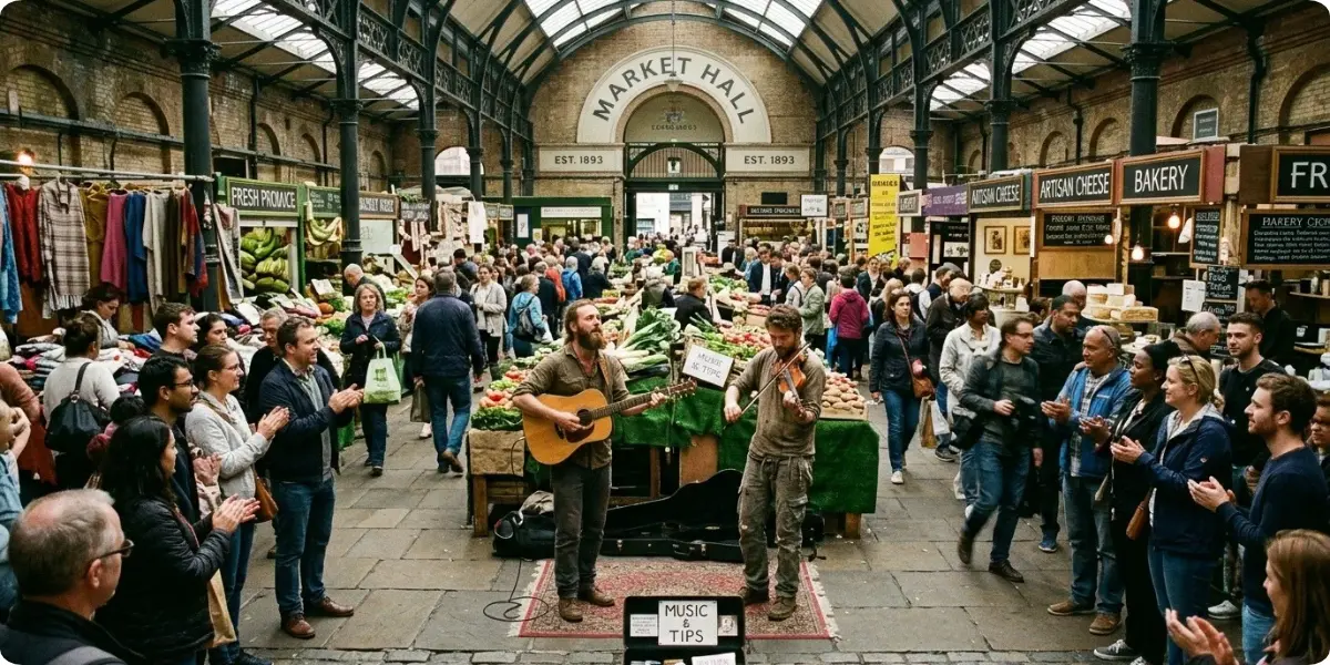 Covent Garden market hall in London