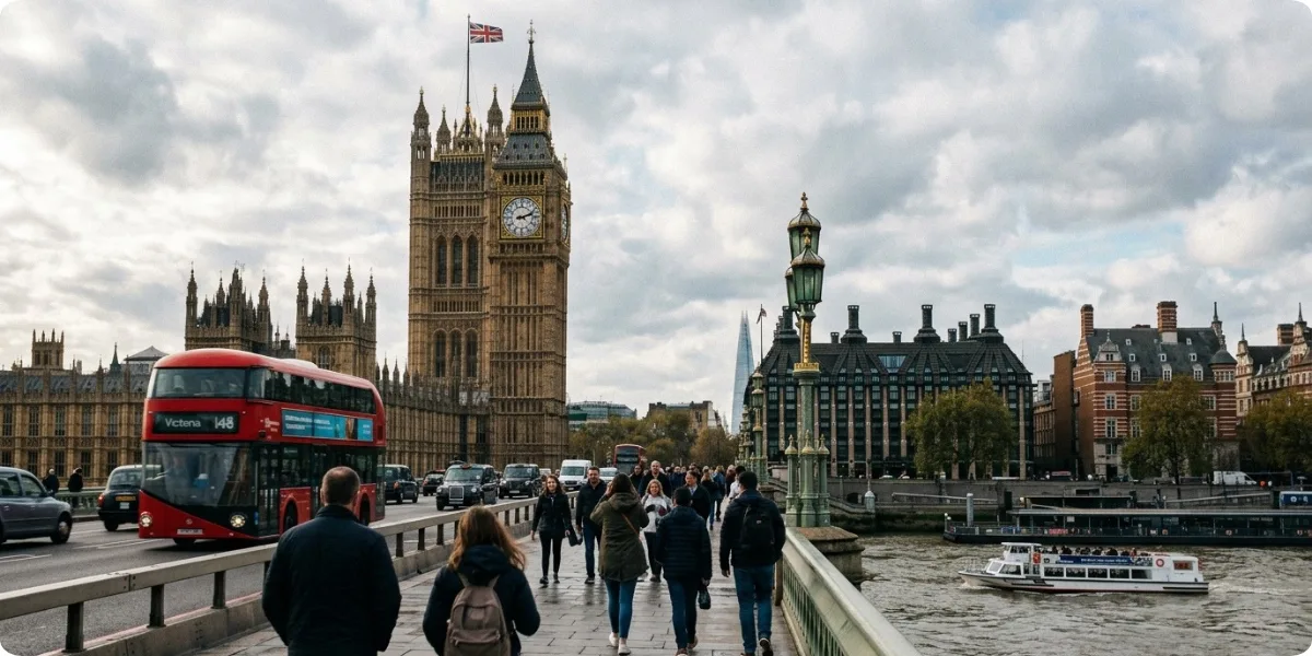 Elizabeth Tower, home of Big Ben, beside the Houses of Parliament