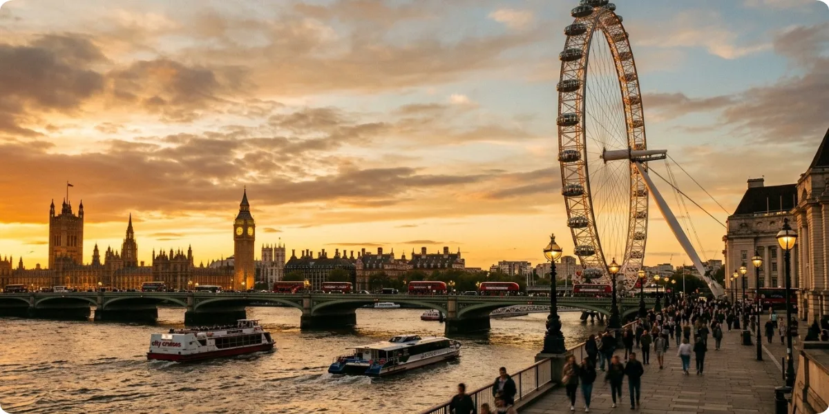 The London Eye beside the River Thames