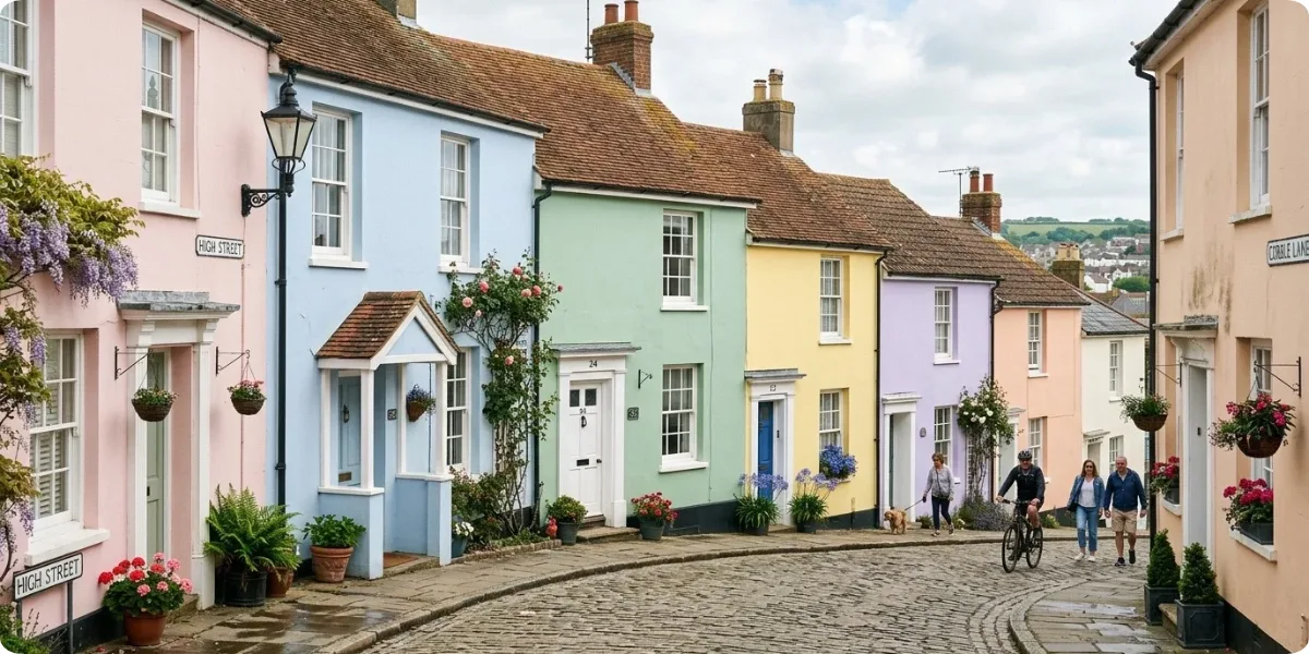 Colorful houses in Notting Hill, London