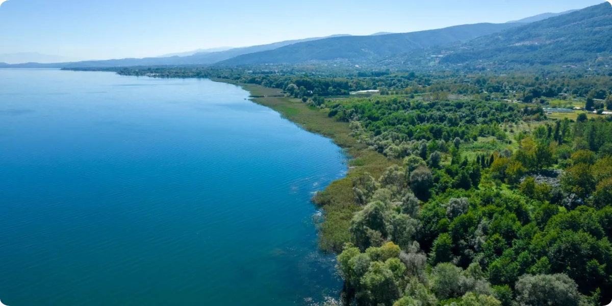 Sapanca Lake surrounded by green hills near Istanbul