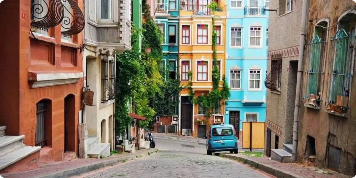 Colorful historic streets of Balat in Istanbul