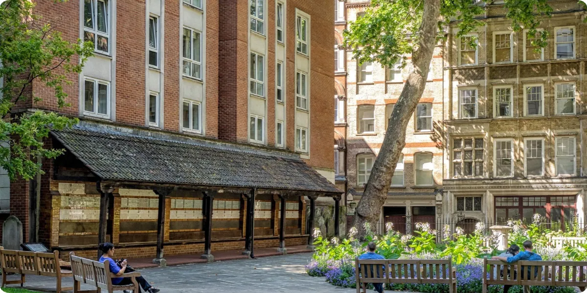 Postman's Park Memorial to Heroic Self-Sacrifice in London