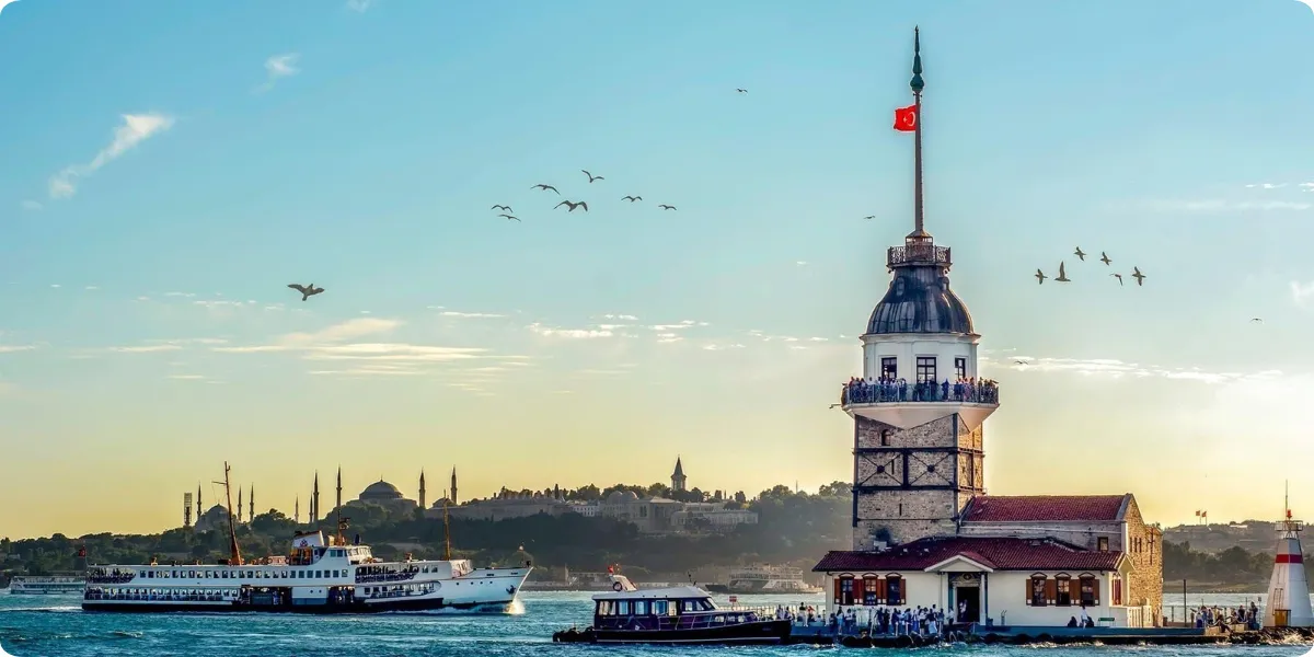Üsküdar neighborhood in Istanbul overlooking the Bosphorus