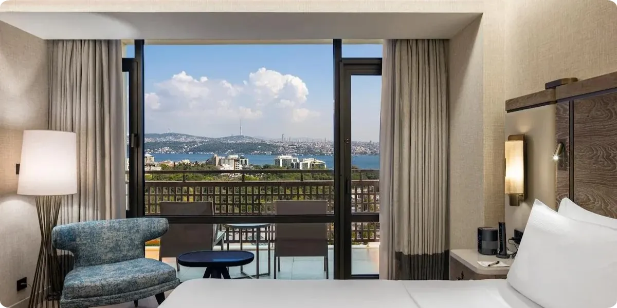 Istanbul hotel room with a view of the Bosphorus
