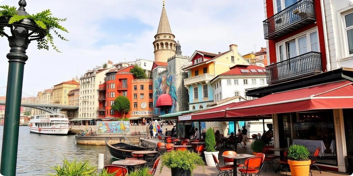 Karakoy and Galata Istanbul with cafes and streets near family accommodation