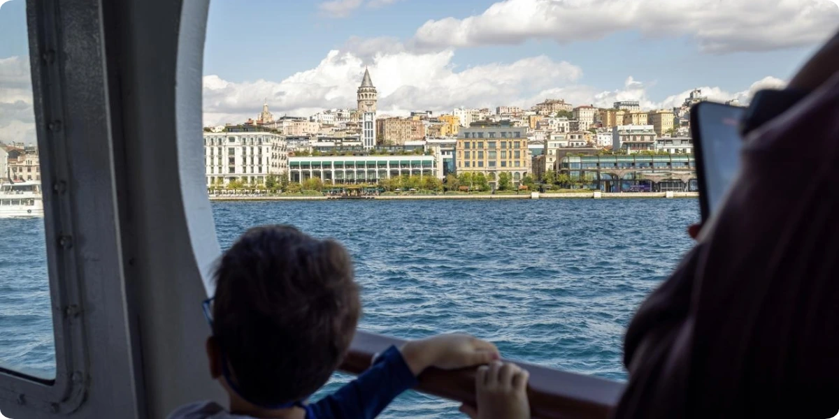 Istanbul ferry connecting European and Asian sides for family travellers