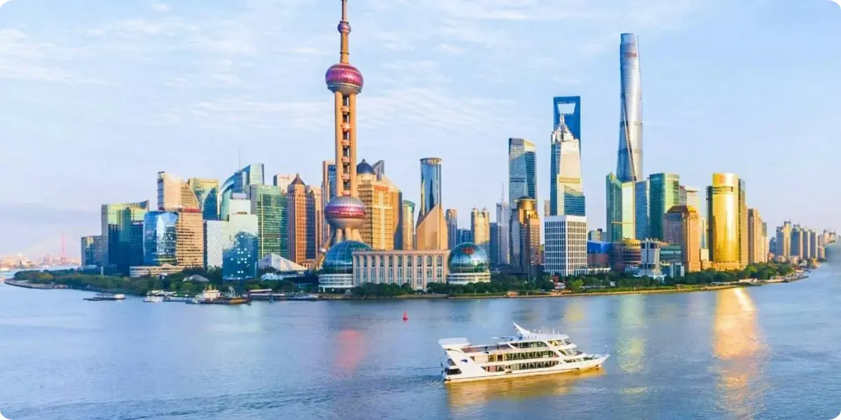 Huangpu River sightseeing cruise near The Bund in Shanghai