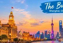 The Bund, Shanghai | What to See, Do, and Know Before Visiting The Bund in Shanghai, China, at sunset with historic waterfront buildings, the Huangpu River, and Pudong’s illuminated skyline.