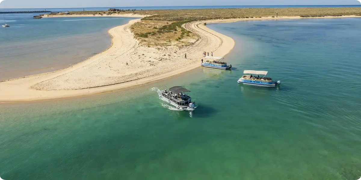 Ria Formosa is a protected lagoon of canals, salt marshes and sandbanks stretching around 60 km along the coast, and it’s excellent for birdwatching.
